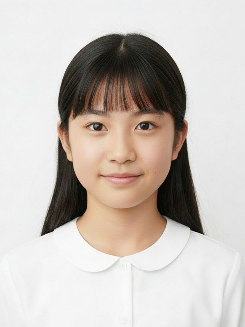 中学受験 願書用写真 白背景