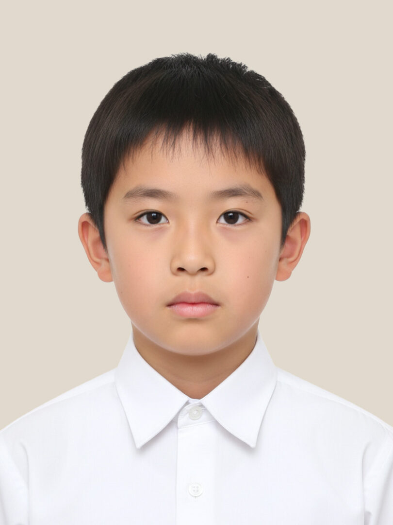 中学受験用証明写真 男の子のサンプル