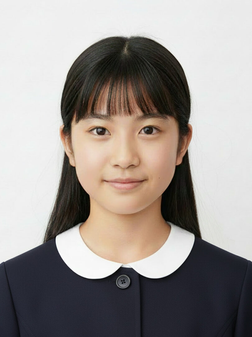 中学受験用照明写真 丸えりにジャケット