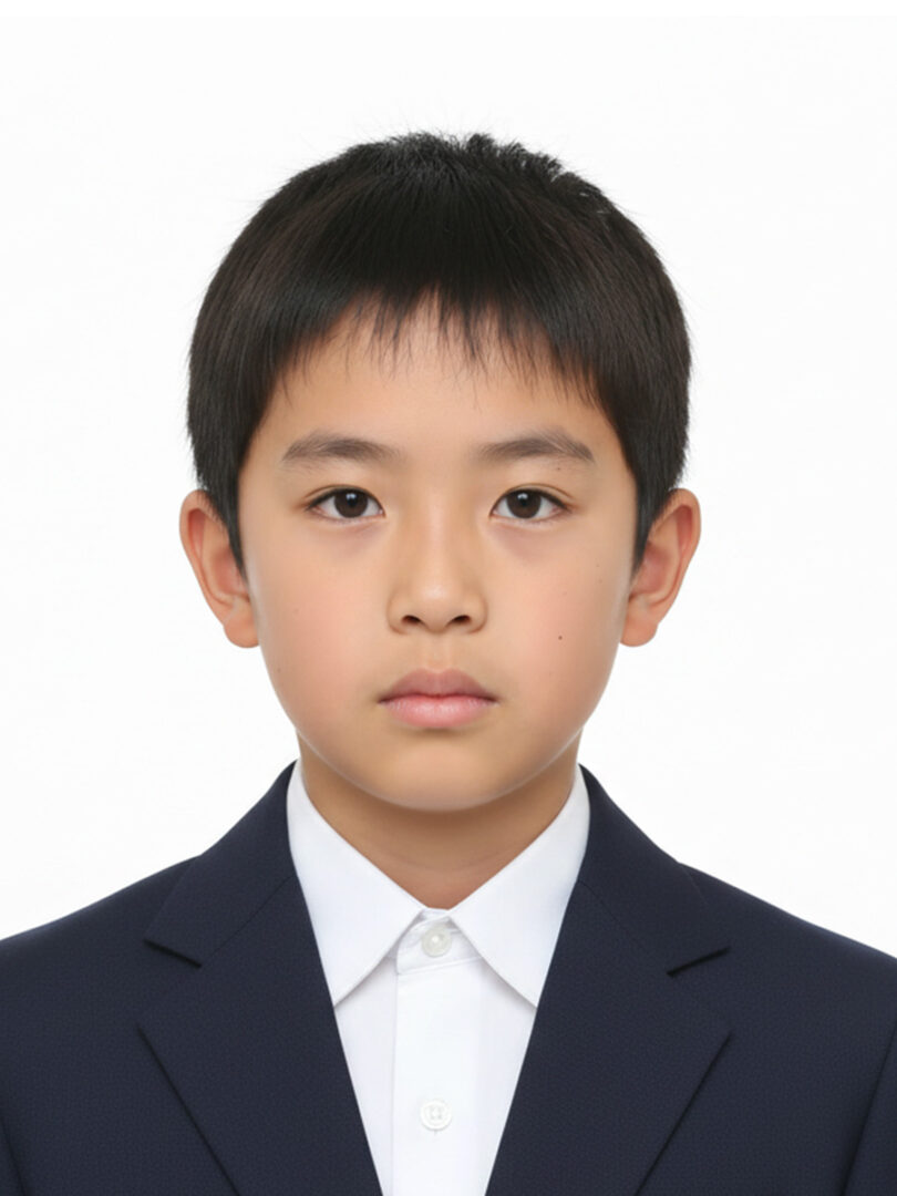 中学受験用証明写真 男の子のサンプル