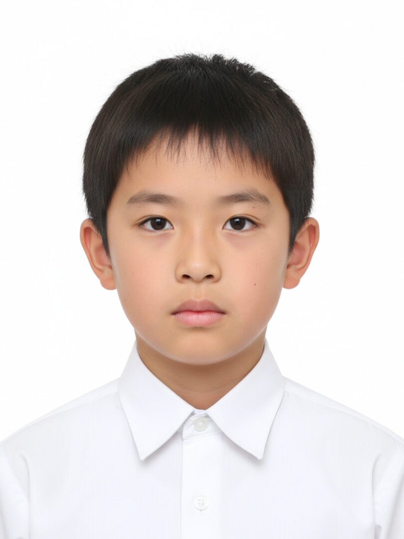 中学受験用証明写真 男の子のサンプル