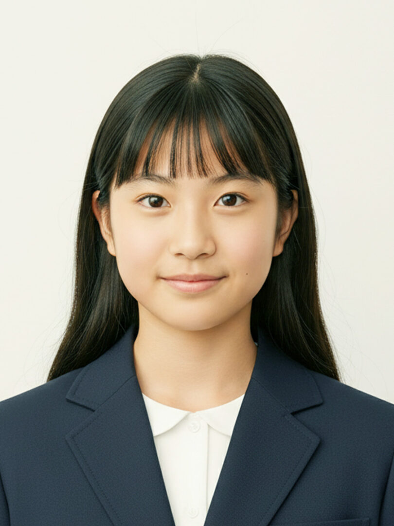中学受験用願書写真 女の子のサンプル