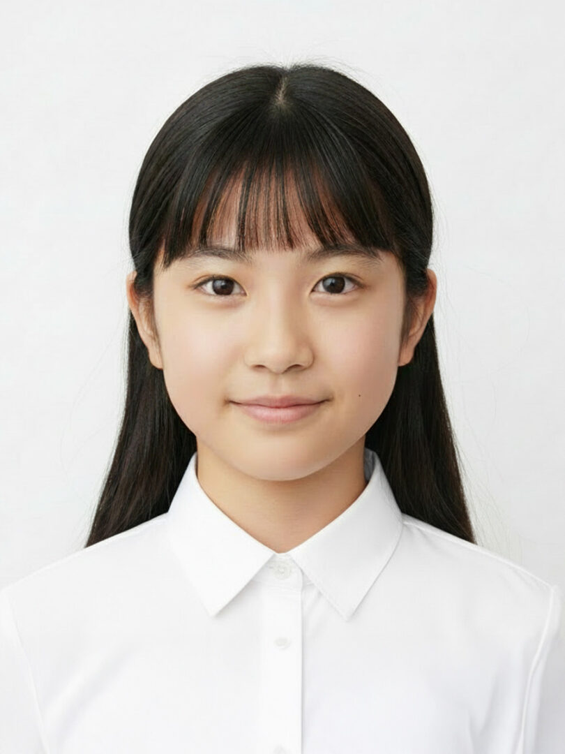 中学受験用照明写真 Yシャツ