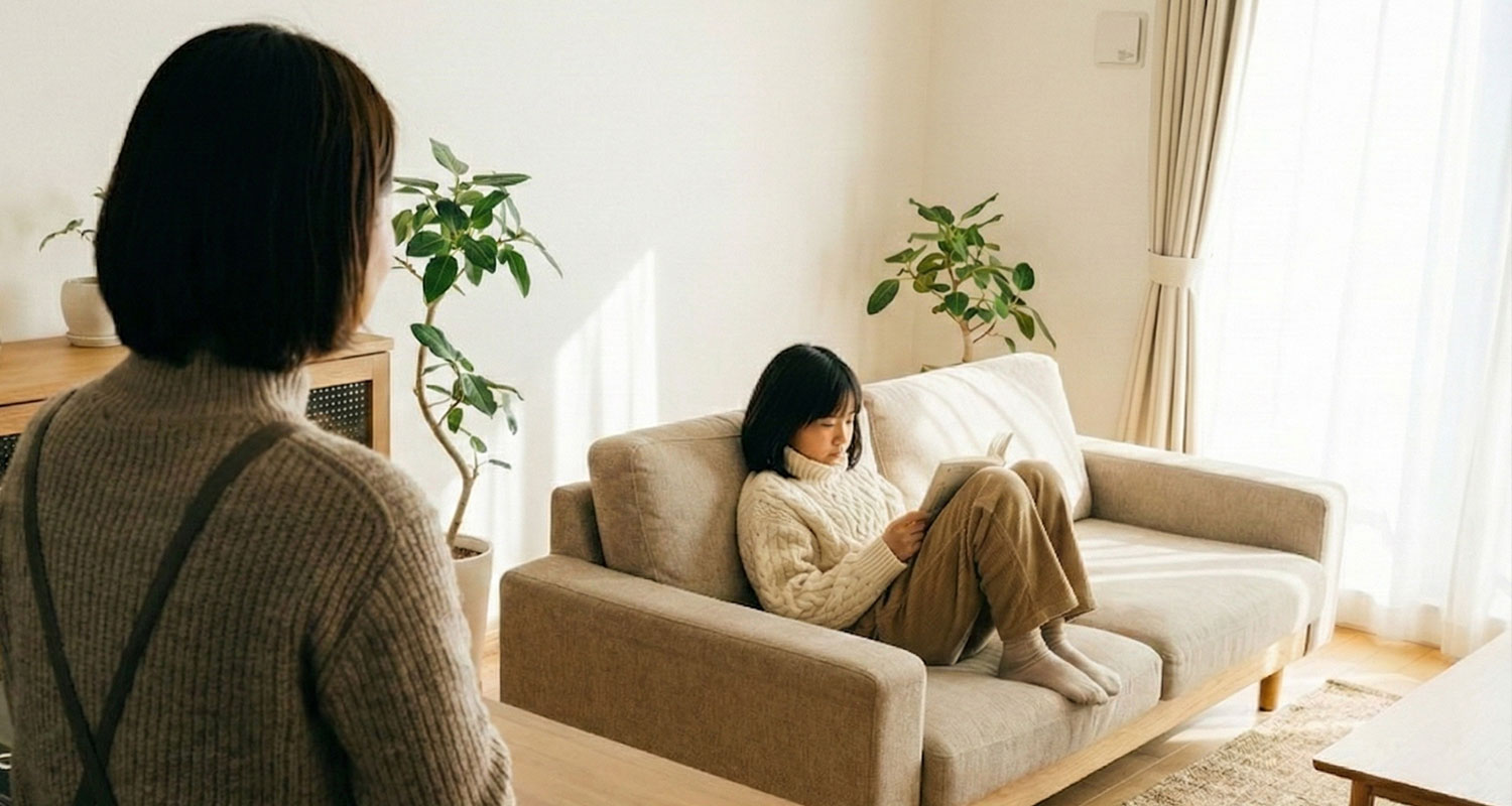 冬休みに読書している様子